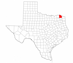Red River County Texas - Location Map
